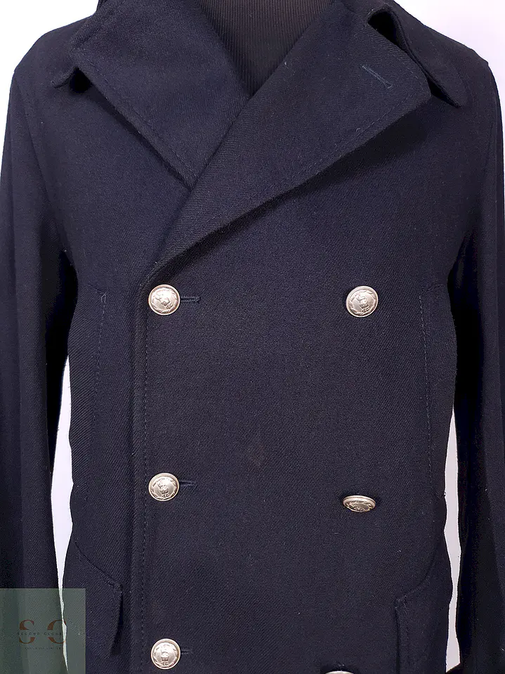 Abrigo Marinero Azul Incom Uomo 60% Lana Talla M 5