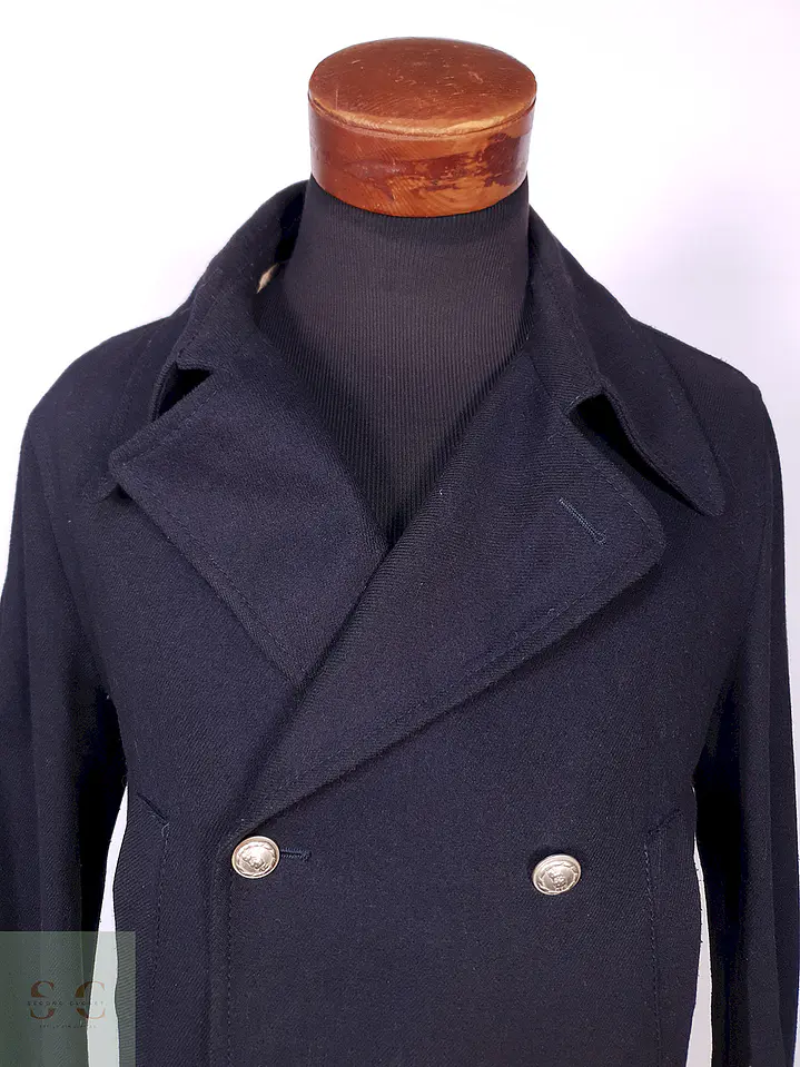 Abrigo Marinero Azul Incom Uomo 60% Lana Talla M 6