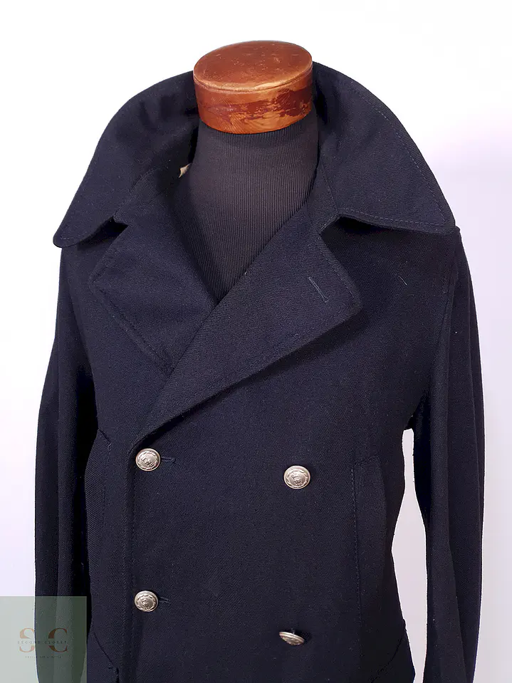 Abrigo Marinero Azul Incom Uomo 60% Lana Talla M 7