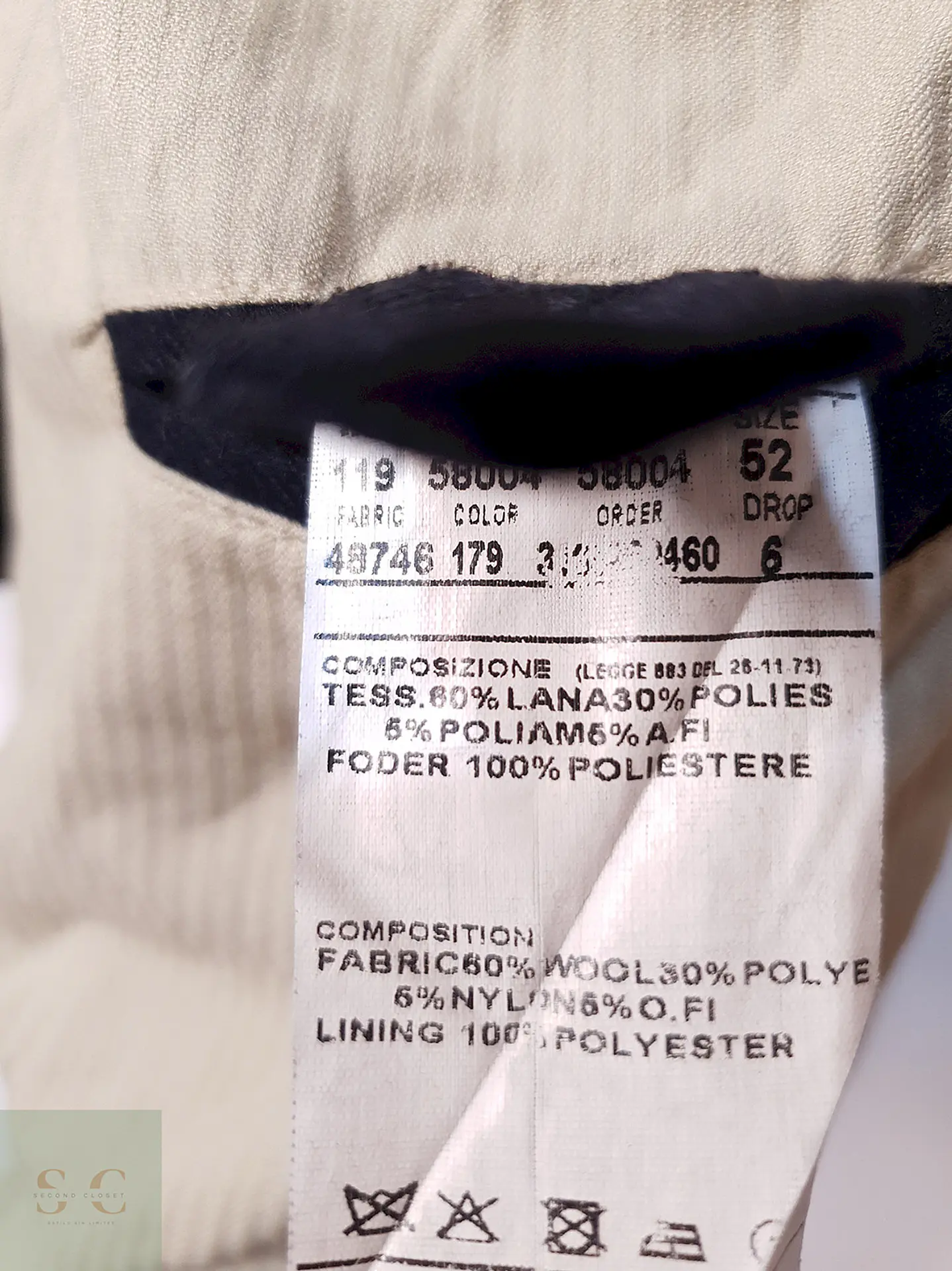 Abrigo Marinero Azul Incom Uomo 60% Lana Talla M 9