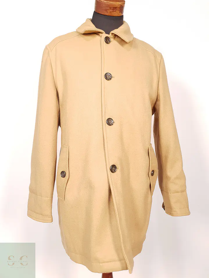 Abrigo Chaquetón London Fog Camel 60% Lana Talla LXL 2