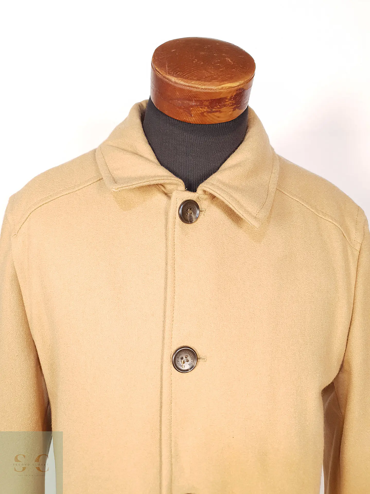 Abrigo Chaquetón London Fog Camel 60% Lana Talla LXL 6