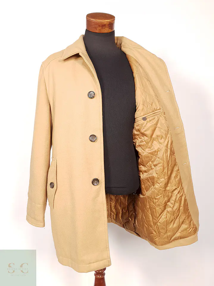 Abrigo Chaquetón London Fog Camel 60% Lana Talla LXL 9