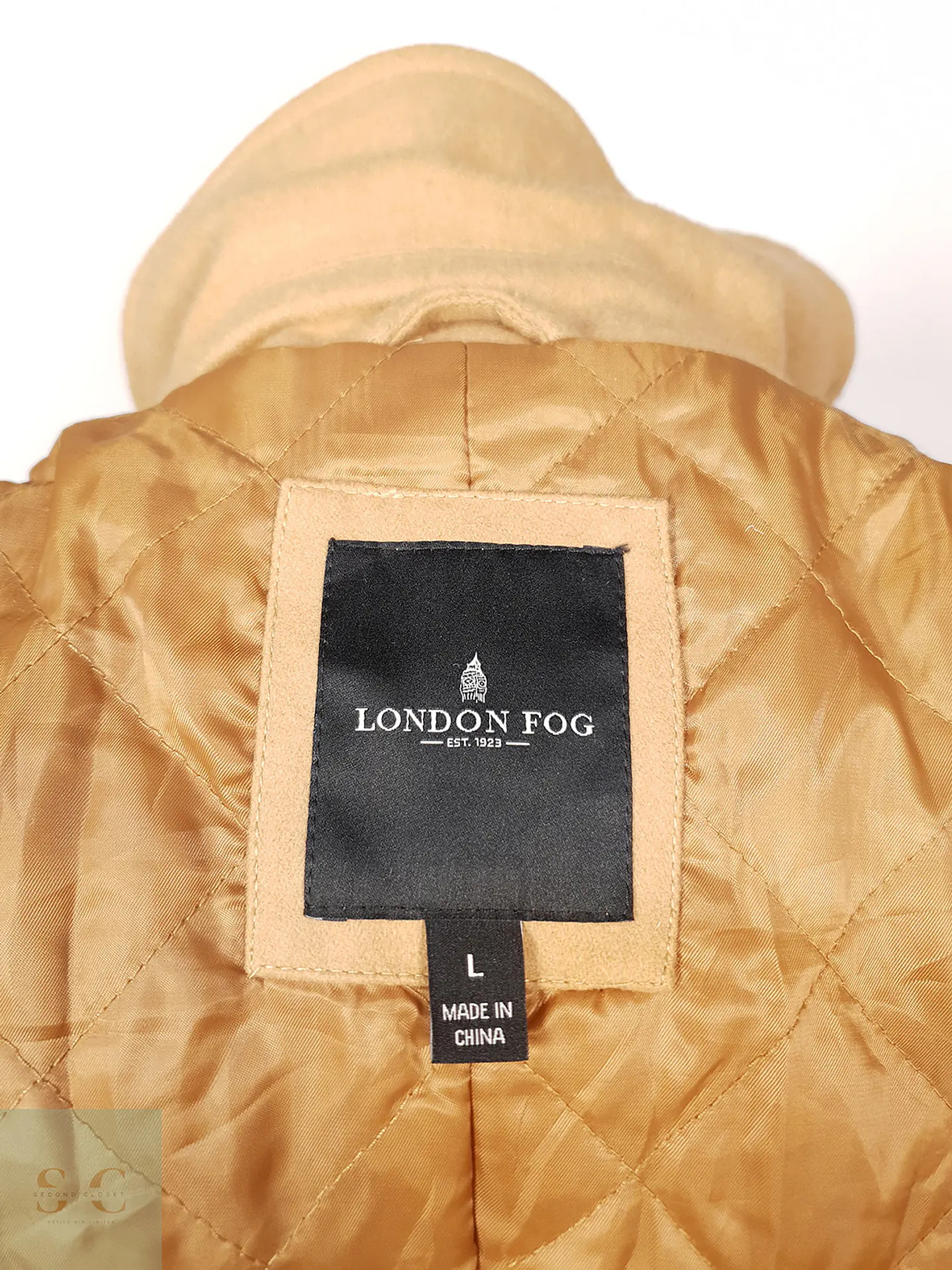 Abrigo Chaquetón London Fog Camel 60% Lana Talla LXL 13