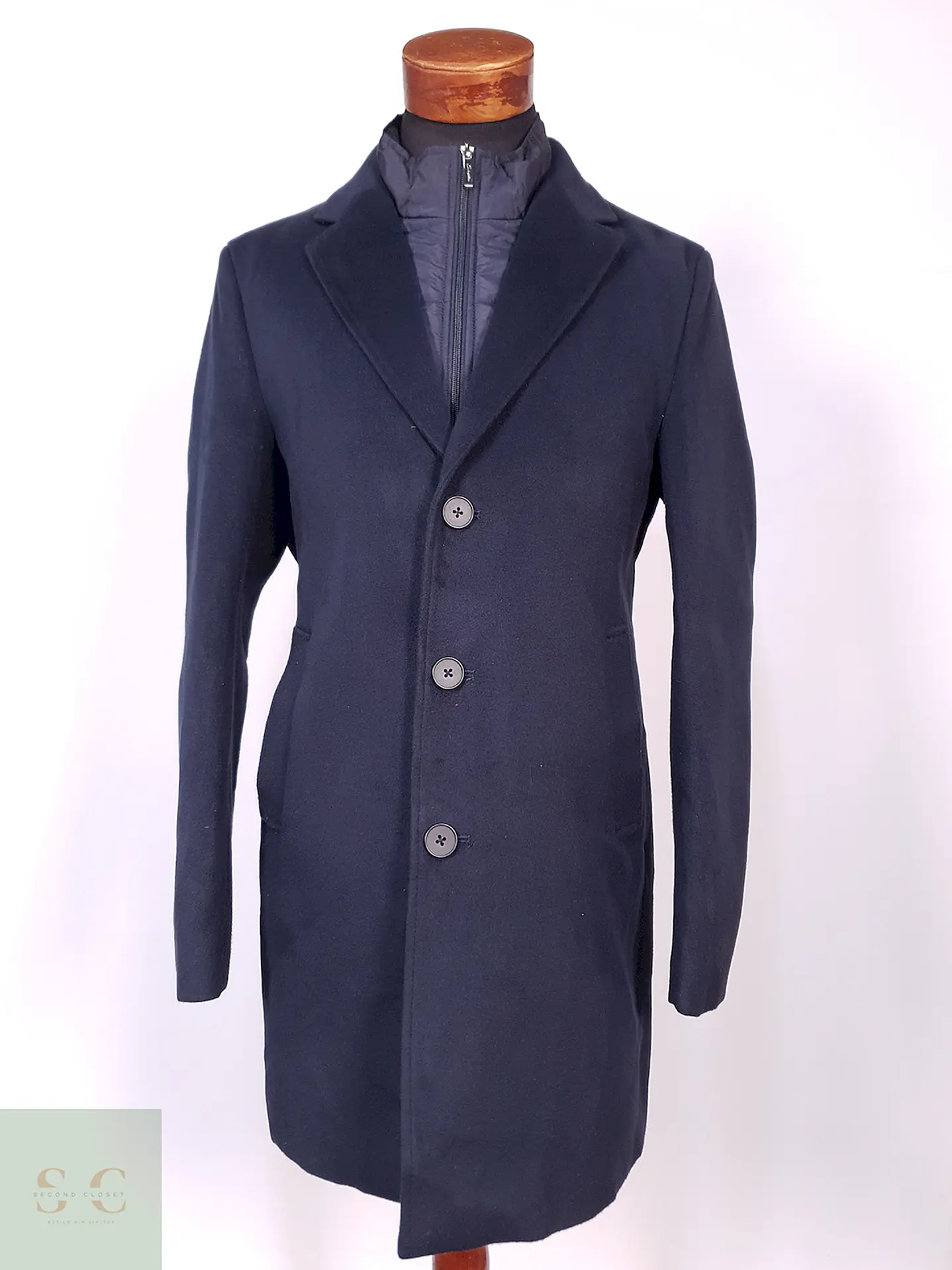 Abrigo Azul Clayton Black Label Talla SM 1