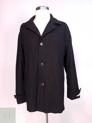 Abrigo Negro Calvin Klein Lana Talla 2XL