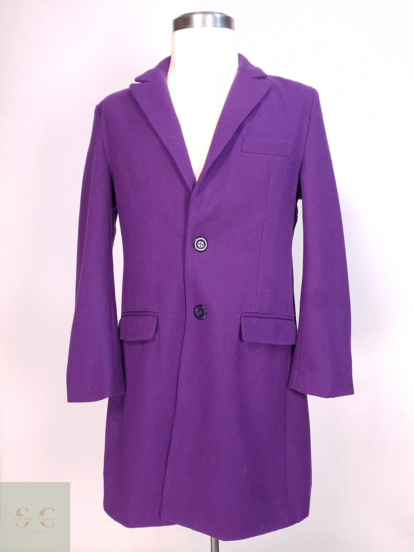 Abrigo clásico Morado paño Talla M 1