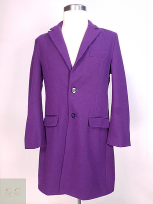 Abrigo clásico Morado paño Talla M