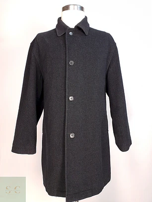 Abrigo Japonés Plomo - Lana Cashmere Talla L