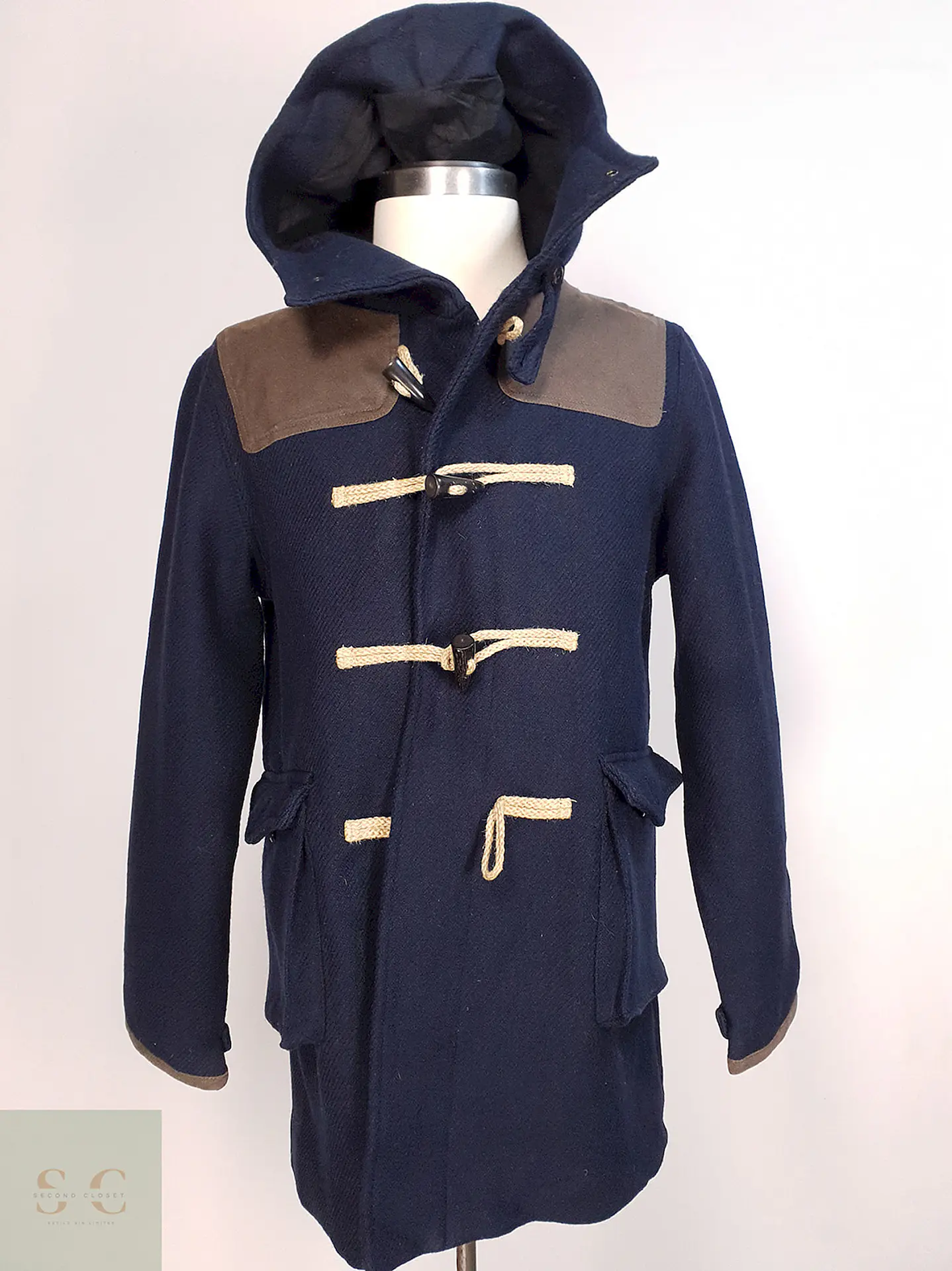 Abrigo Montgomery Pateewear Azul Marino Lana Talla ML 1