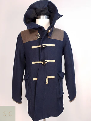 Abrigo Montgomery Pateewear Azul Marino Lana Talla ML