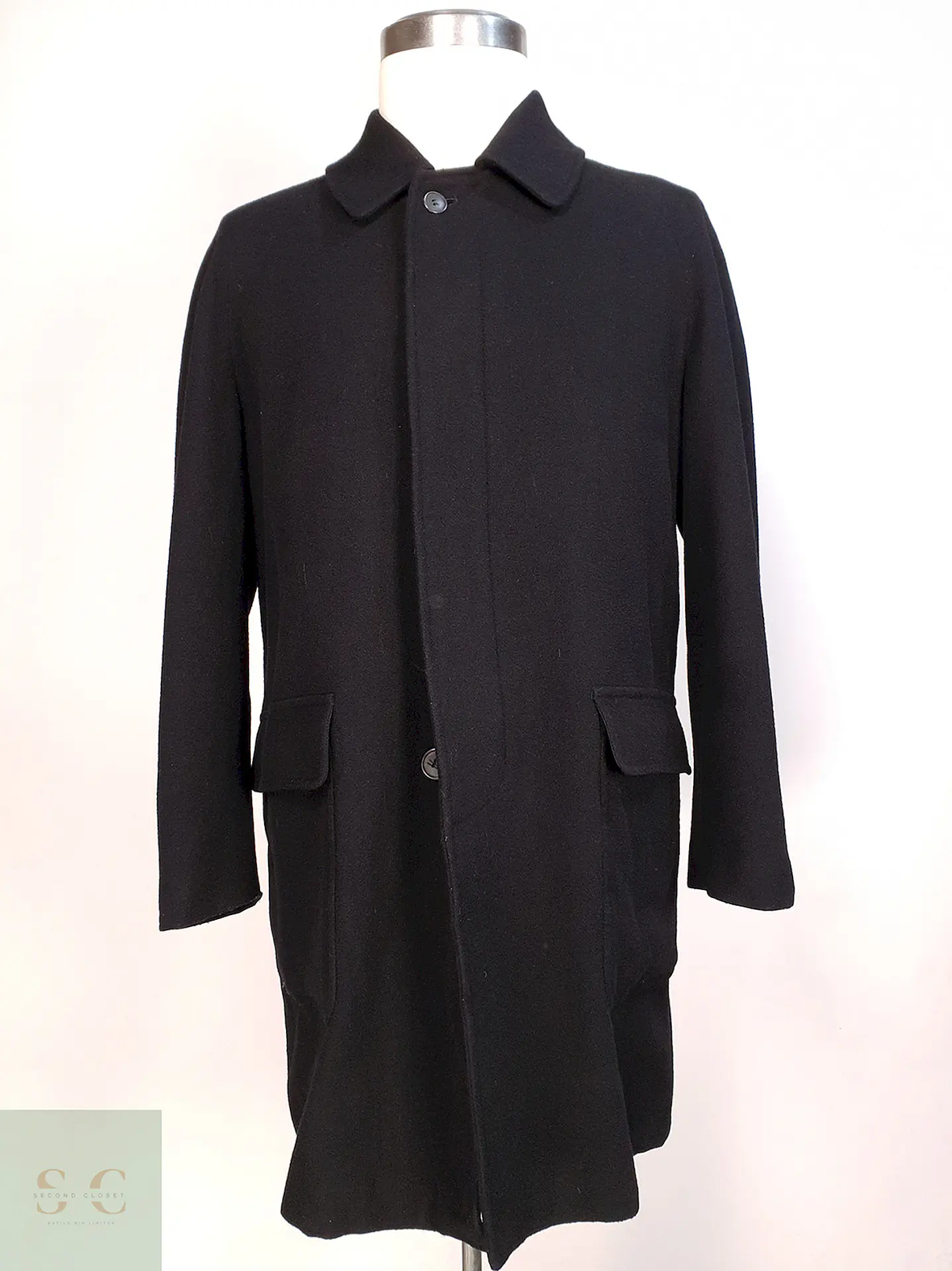Abrigo Japonés Georg Stage Negro Lana Cashmere Talla ML 2