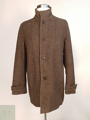 Abrigo Café Kenneth Cole Lana Talla ML