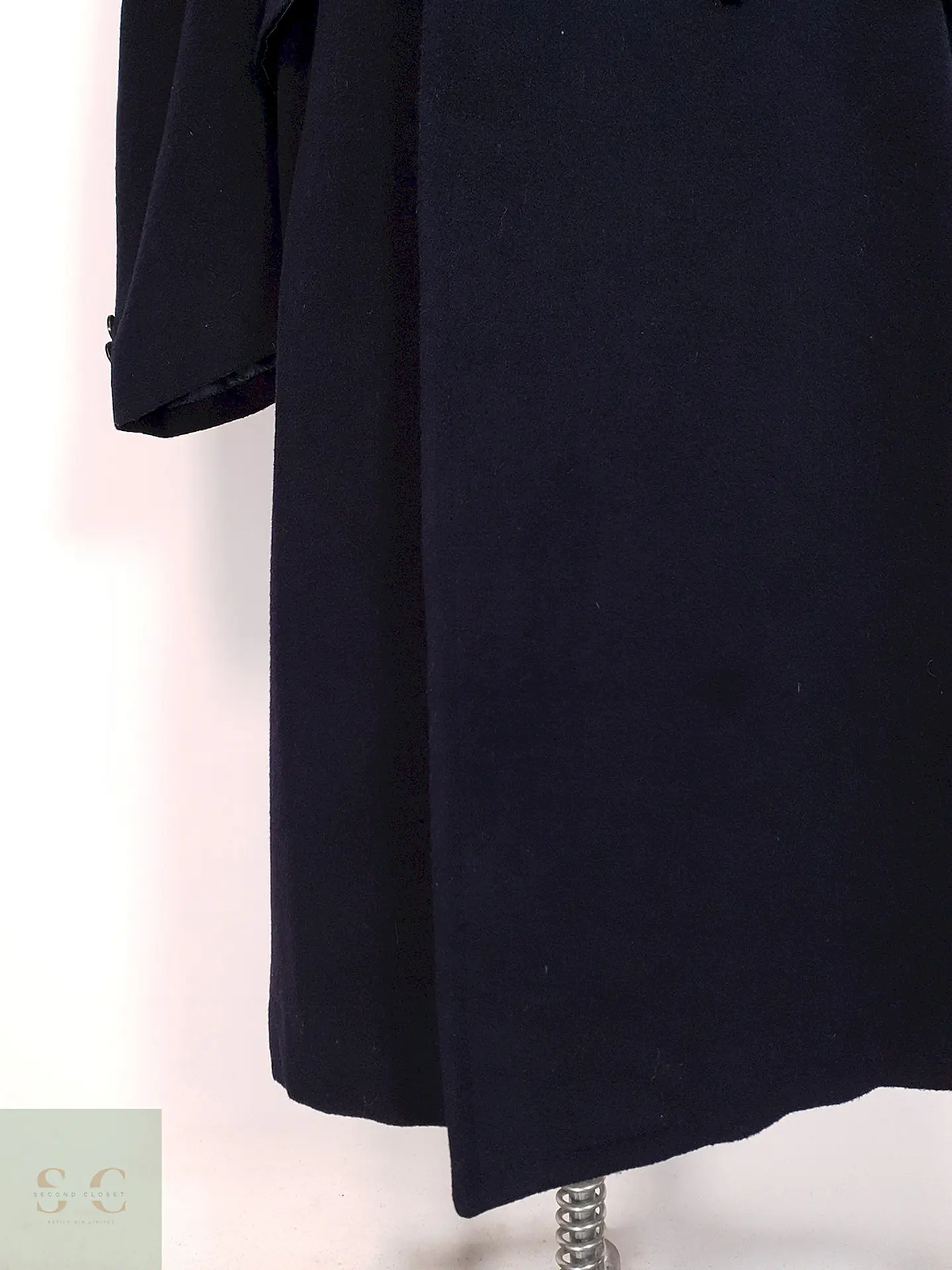Abrigo Cruzado Largo Azul James Whitehead Lana Cashmere Talla XL 2