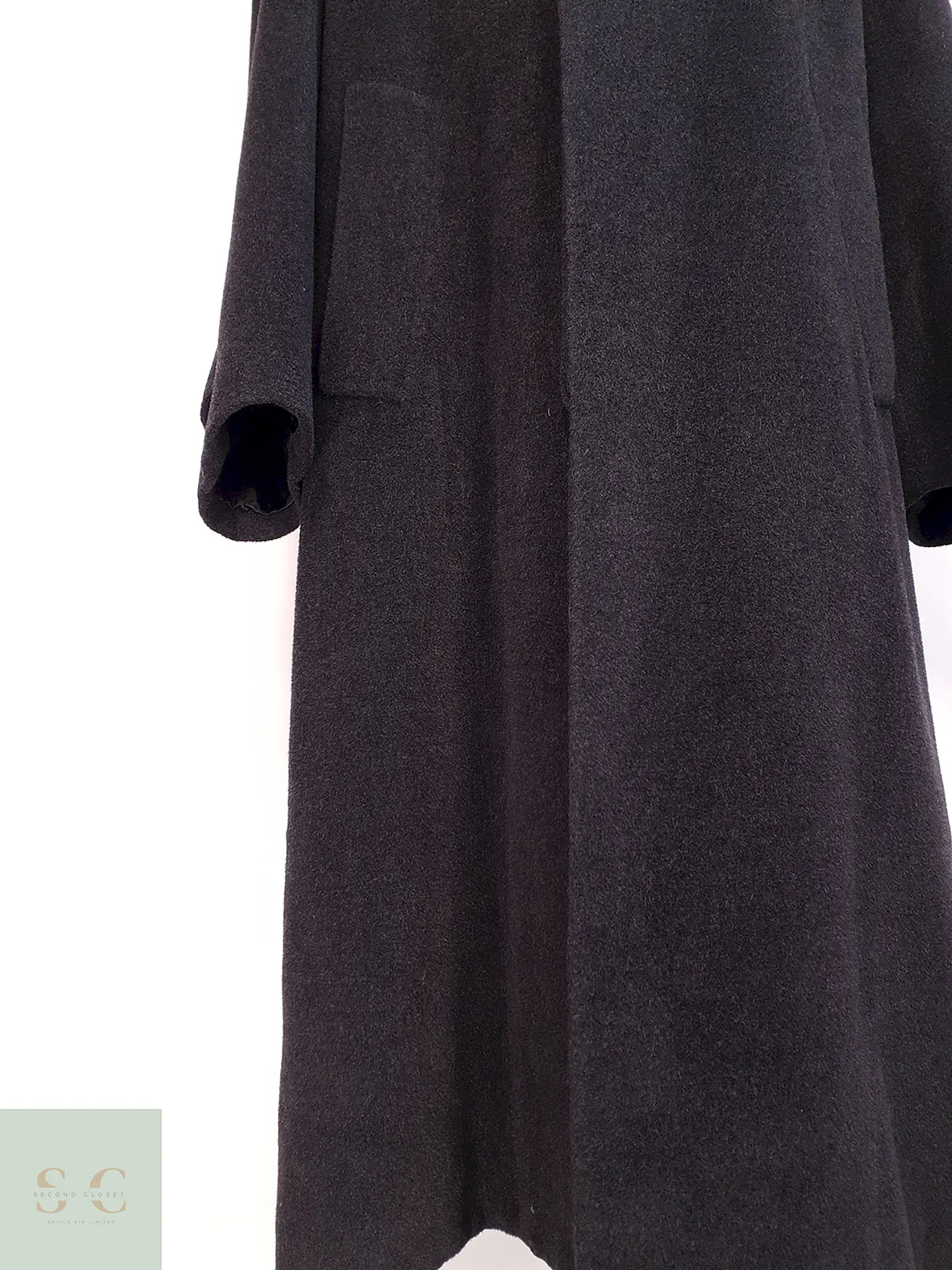 Abrigo Largo Plomo Black Watch Lana Cashmere Talla L 7