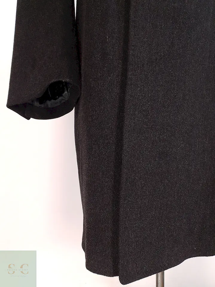 Abrigo Largo Plomo Marengo Italiano 100% Lana Virgen Piacenza Talla XXL 6