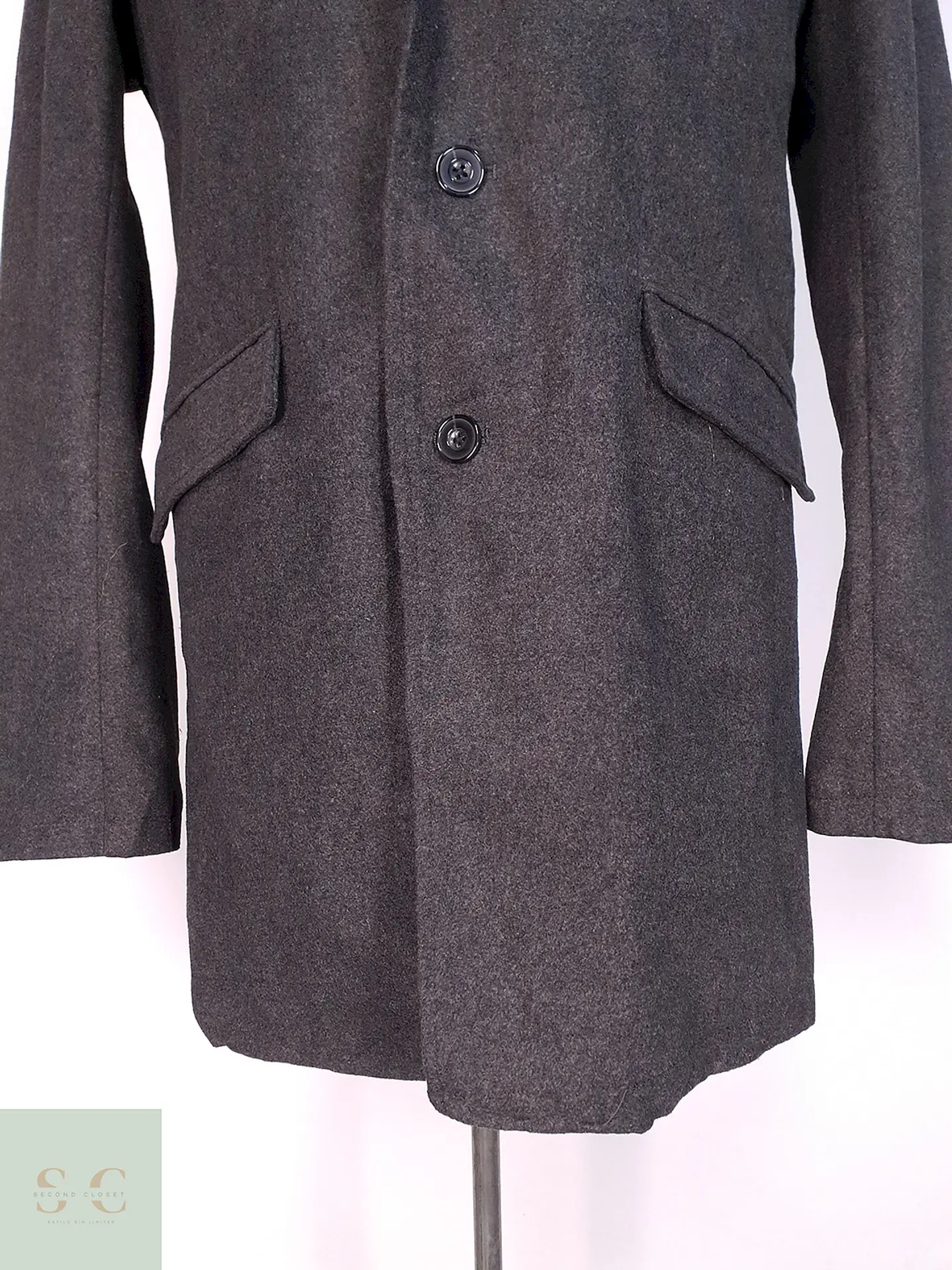 Abrigo Plomo Beno Exclusive Label Lana Talla M 2