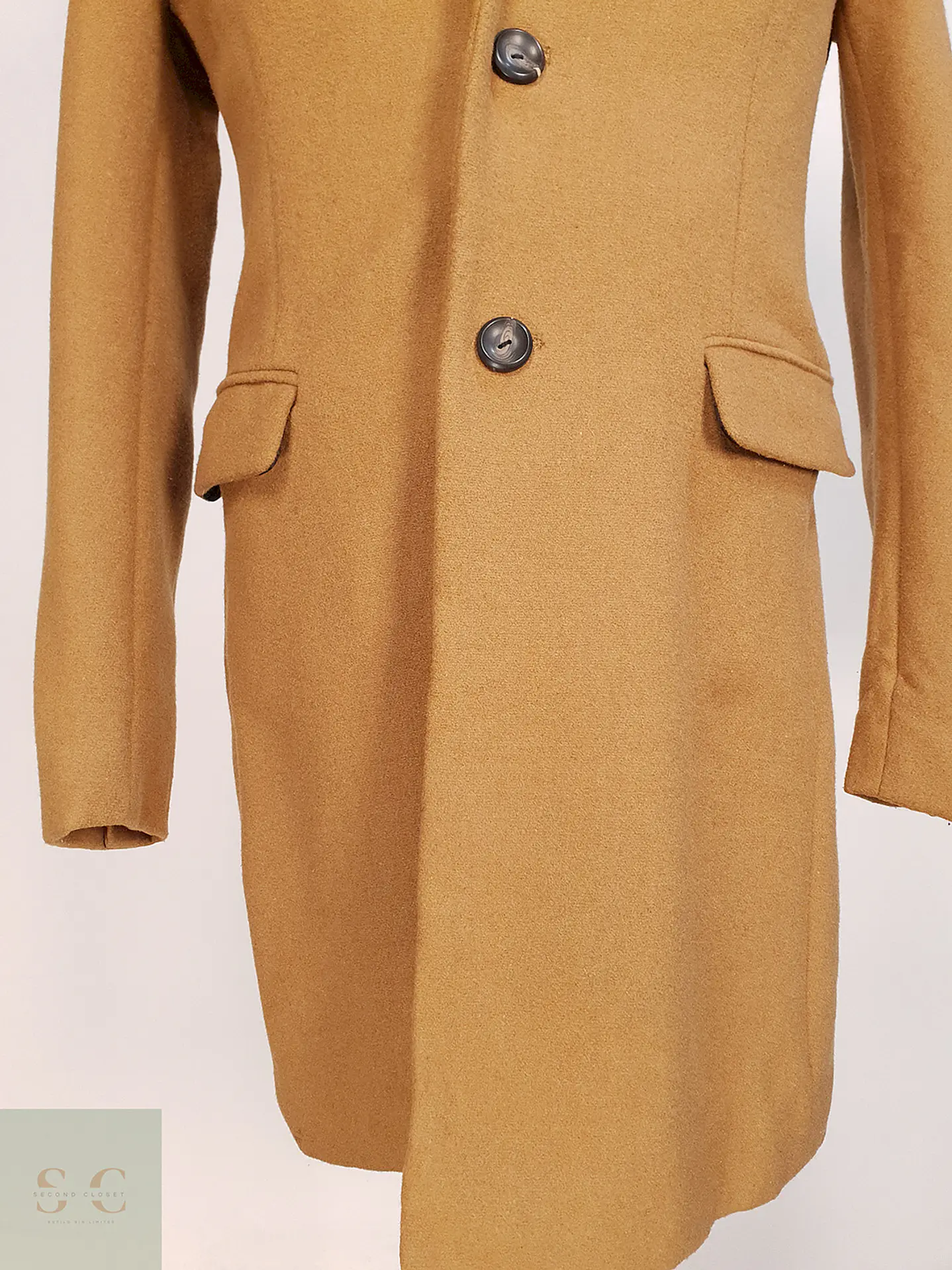 Abrigo Camel Pull and Bear Lana Talla S 5