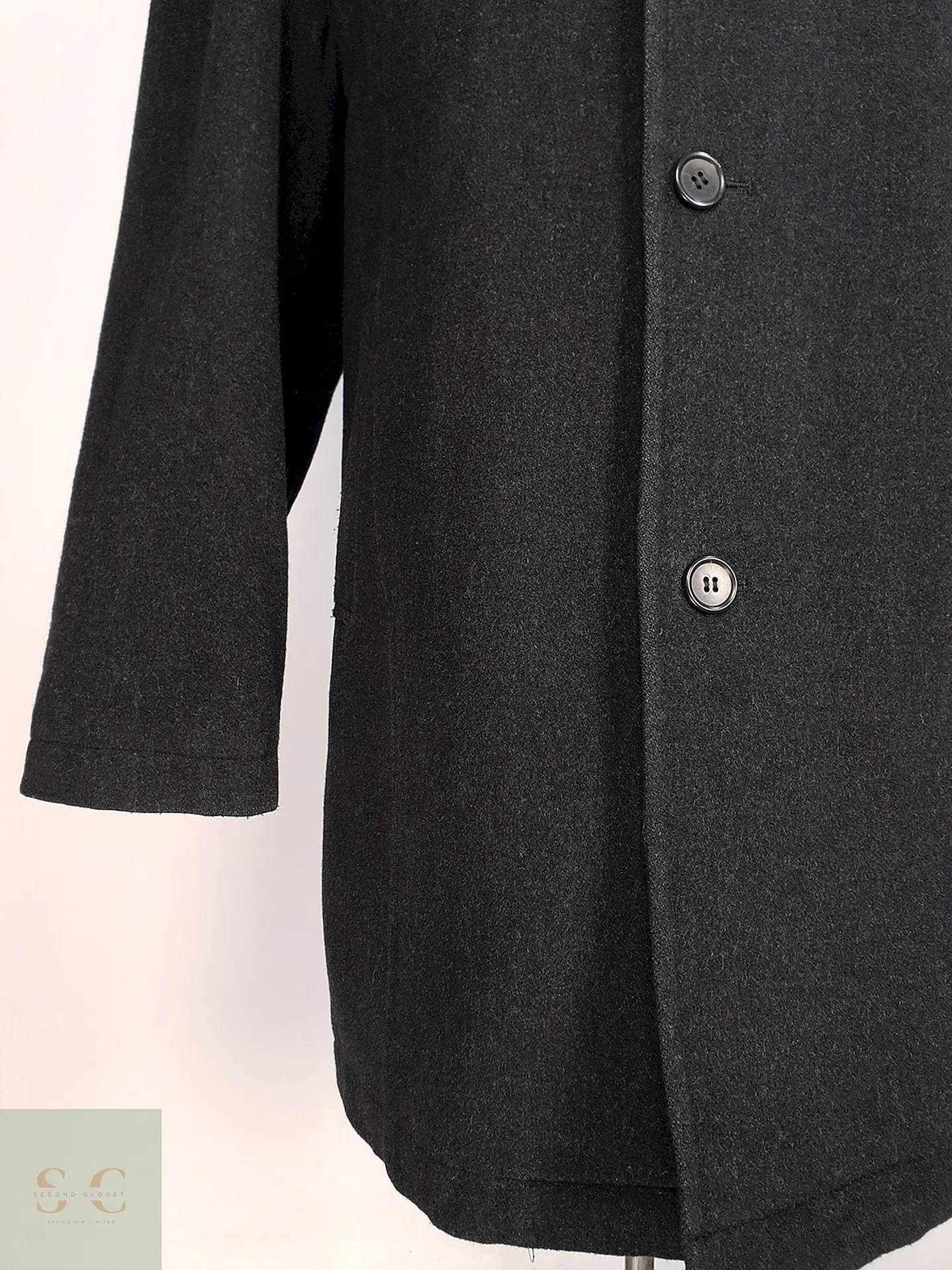 Abrigo Japonés Plomo - Lana Cashmere Talla L 2