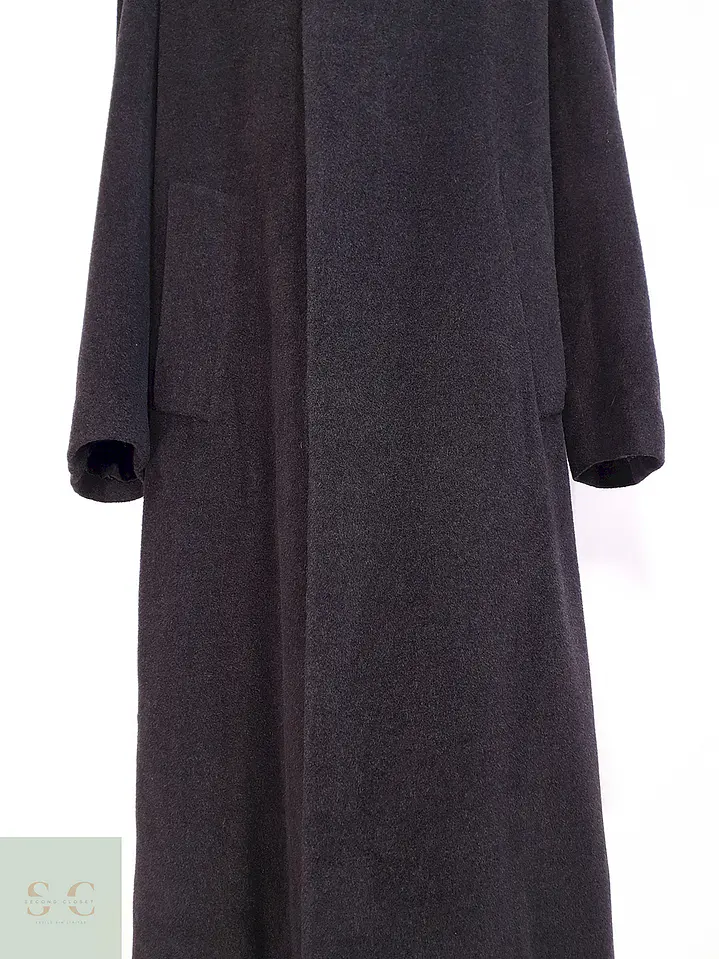 Abrigo Largo Plomo Black Watch Lana Cashmere Talla L 8