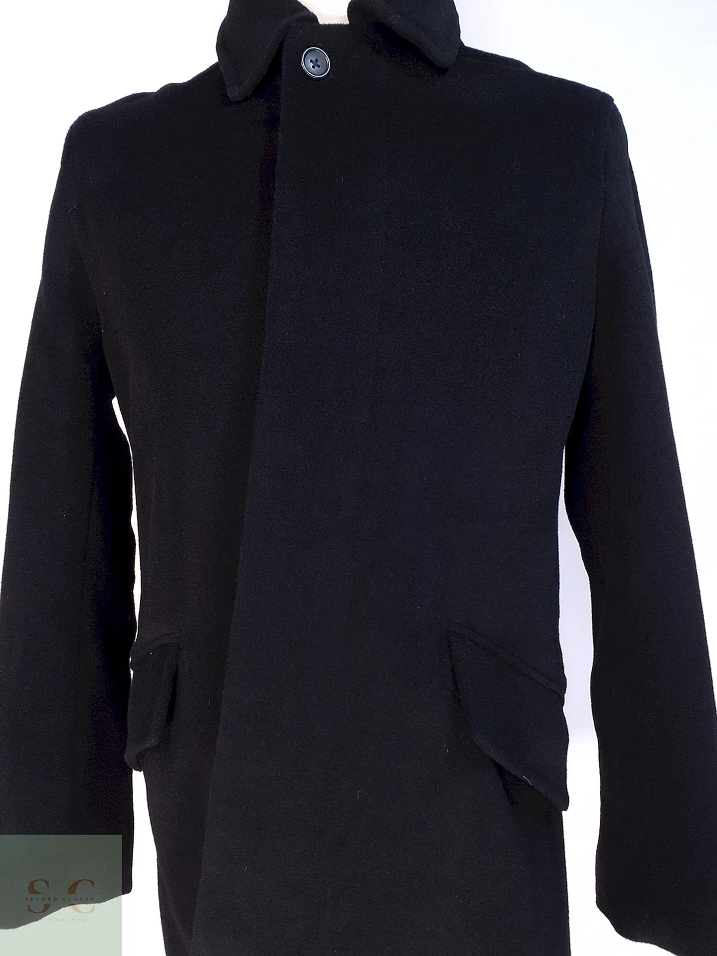 Abrigo Banana Republic Grafito 100% Lana Talla SM 9