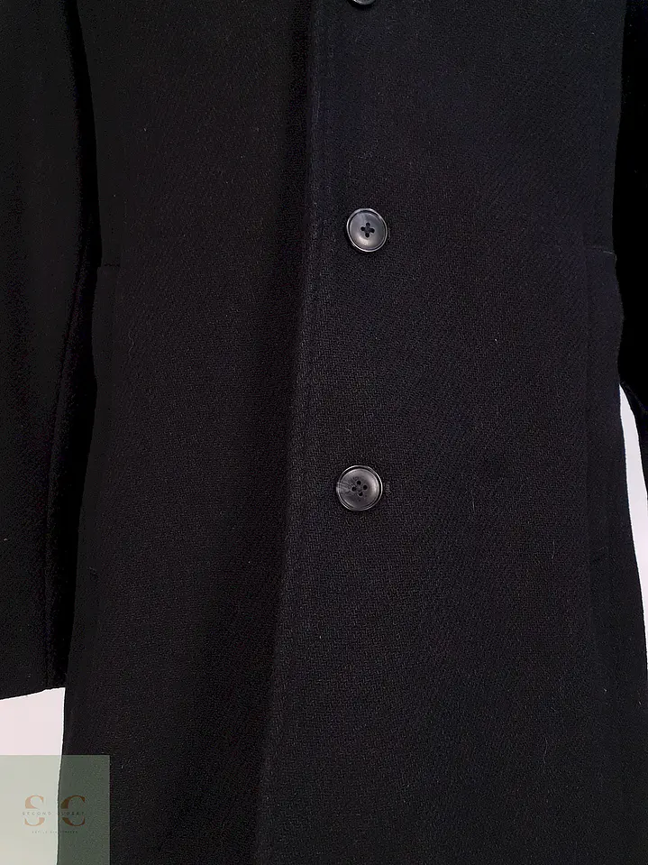 Abrigo Negro GAP Lana Italiano Lanificio Nello Gori - Talla S 7