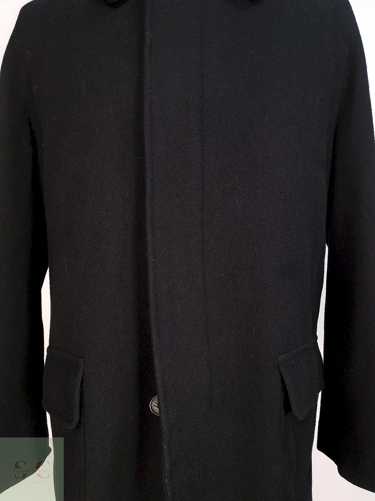 Abrigo Japonés Georg Stage Negro Lana Cashmere Talla ML 6