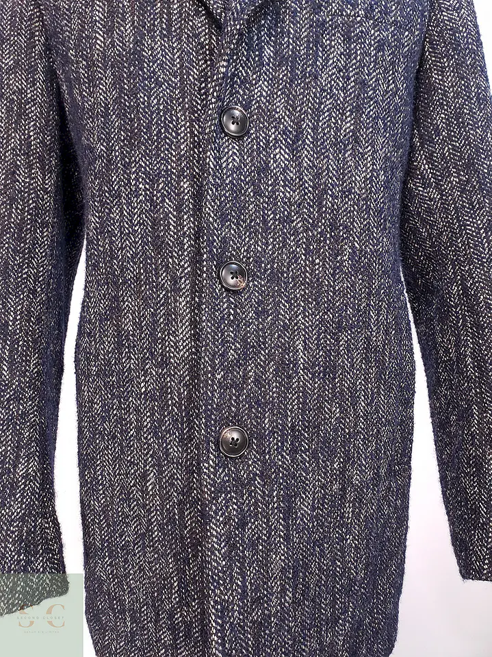 Abrigo Italiano Conbipel Azul Lana Talla M 6