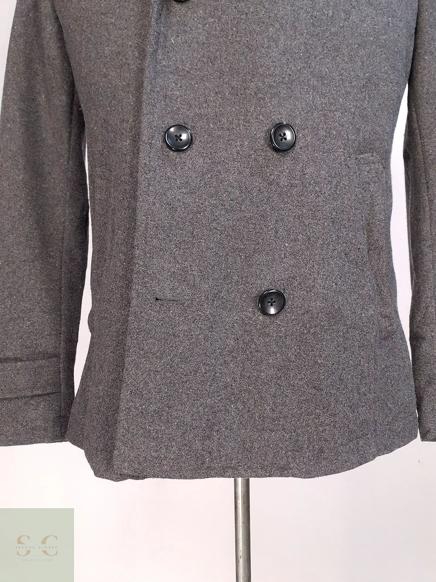 Abrigo Marinero Gris Japonés Louis Chavlon Talla XS 3