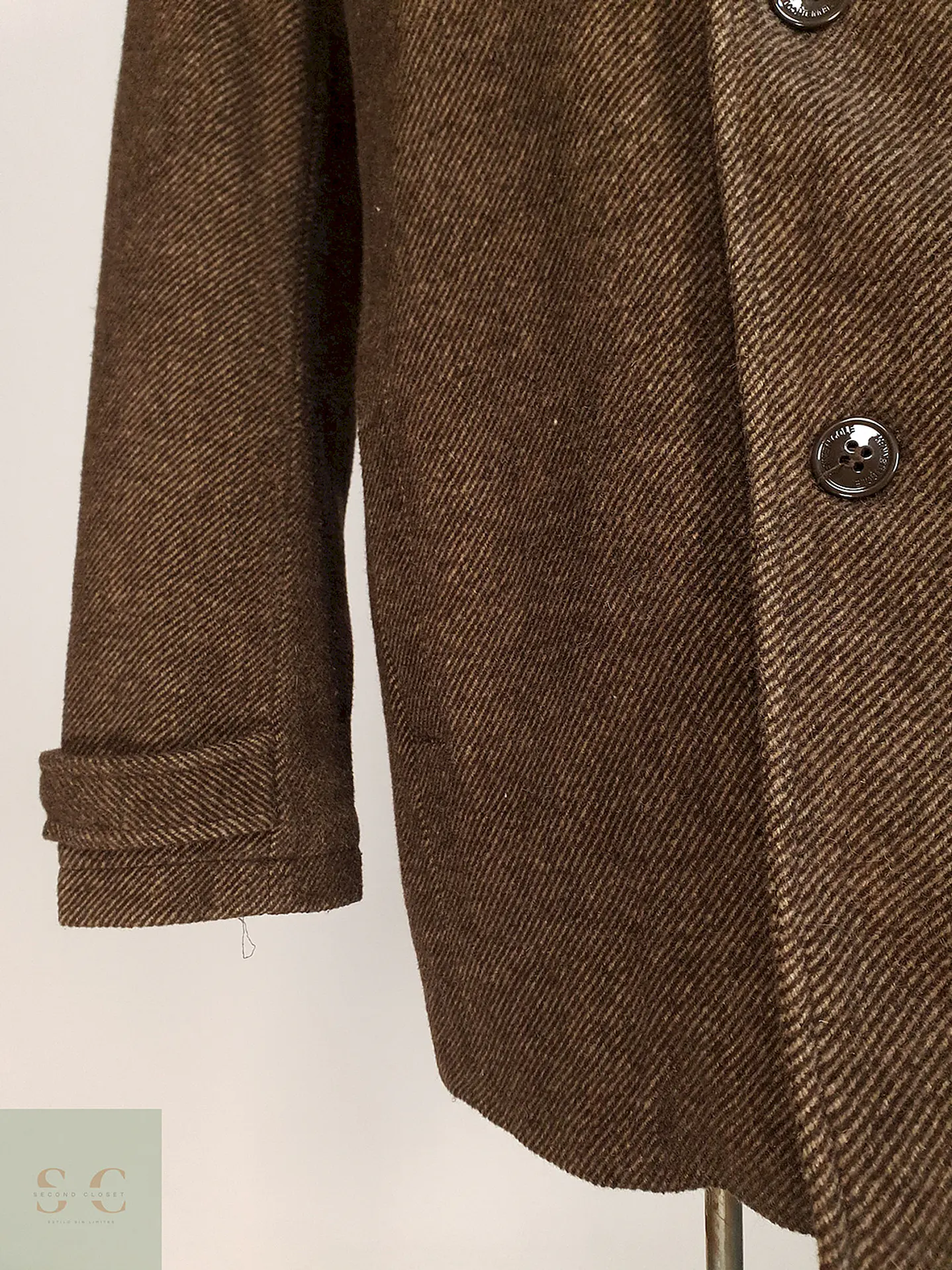Abrigo Café Kenneth Cole Lana Talla ML 3