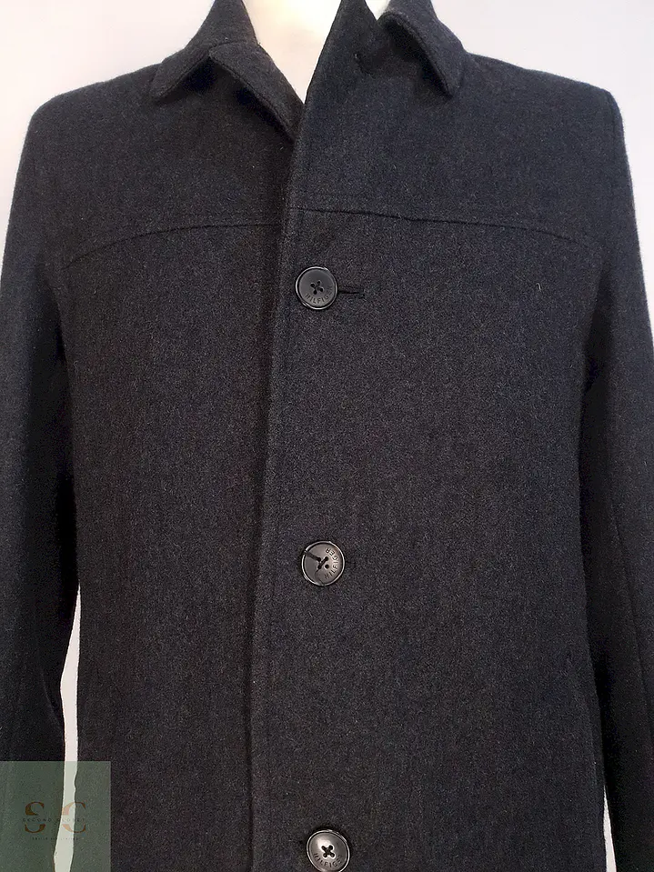 Abrigo Tommy Hilfiger Plomo - Lana Talla SM 4