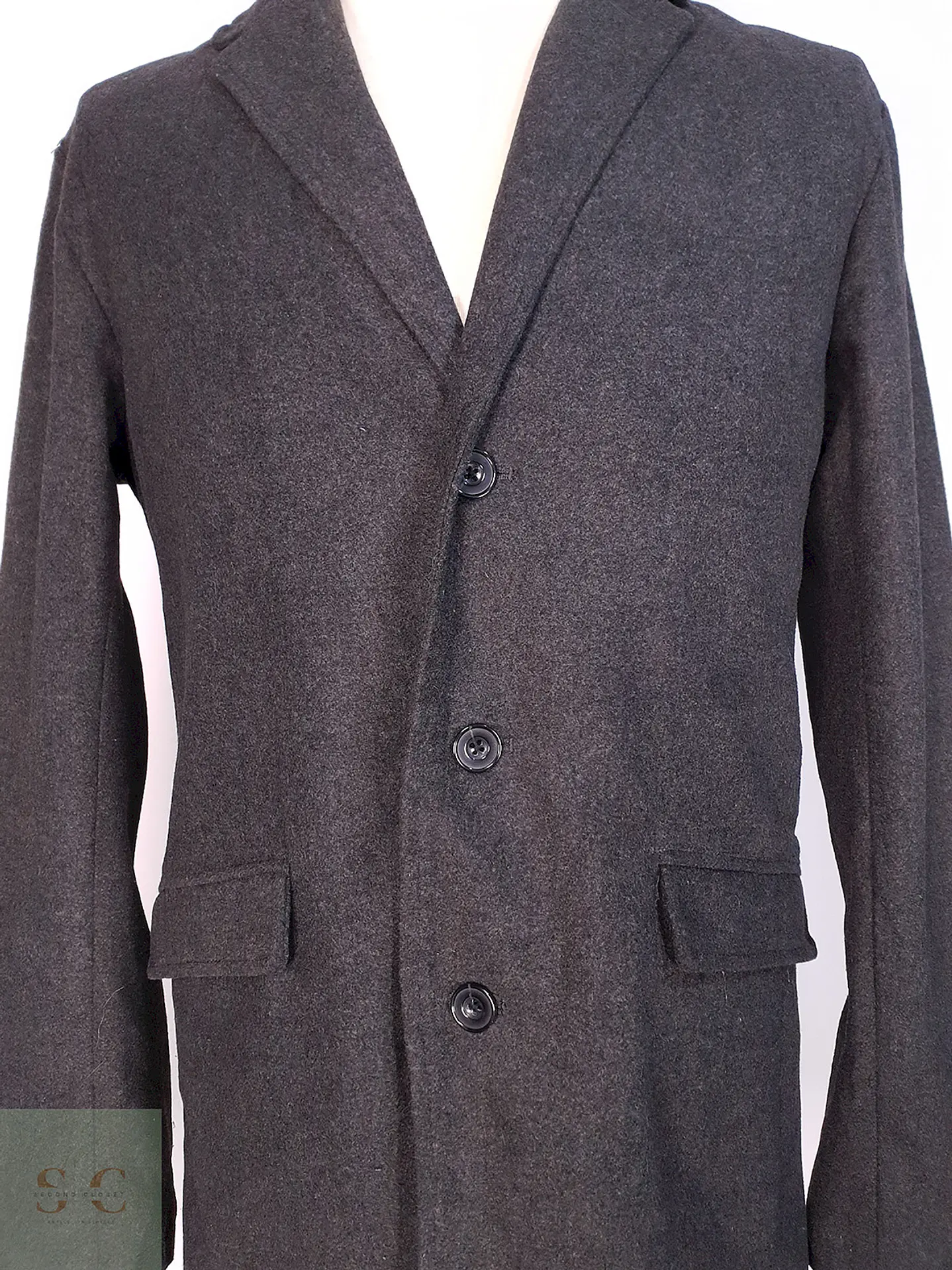 Abrigo Plomo Beno Exclusive Label Lana Talla M 4