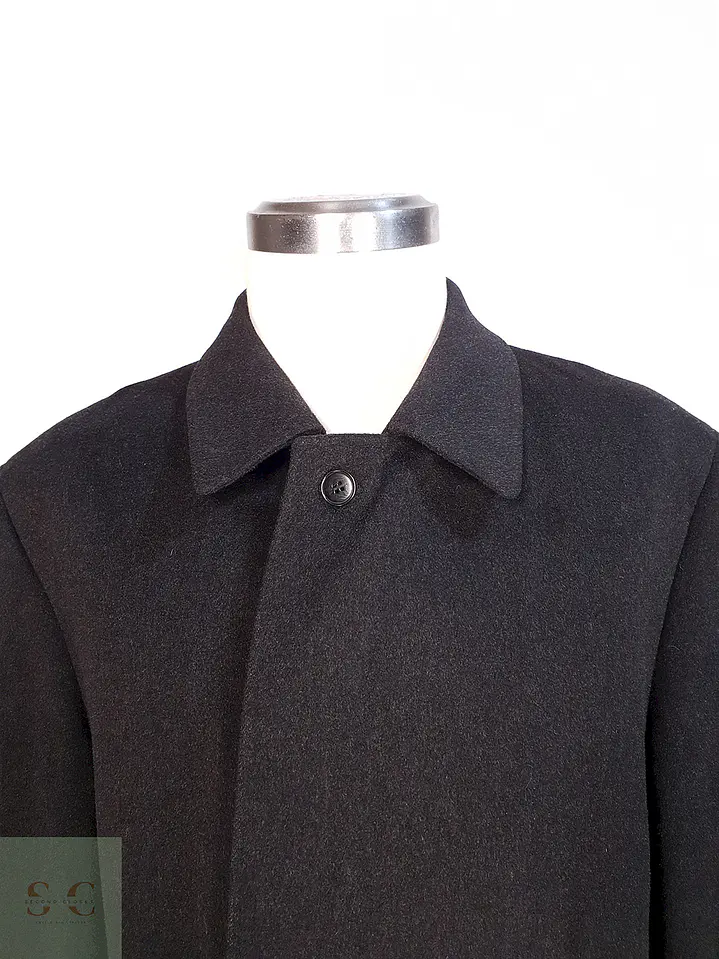 Abrigo Largo Plomo Marengo Italiano 100% Lana Virgen Piacenza Talla XXL 5
