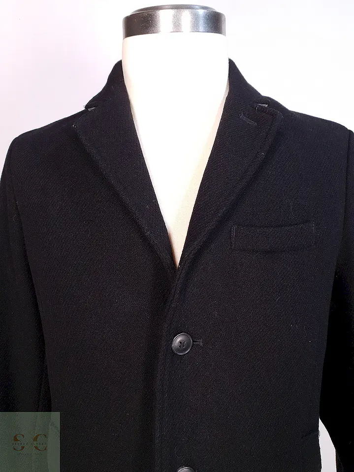 Abrigo Negro GAP Lana Italiano Lanificio Nello Gori - Talla S 2