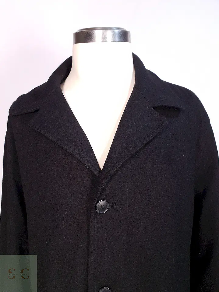 Abrigo Chaquetón Negro Calvin Klein 50% Lana Talla XXL 5