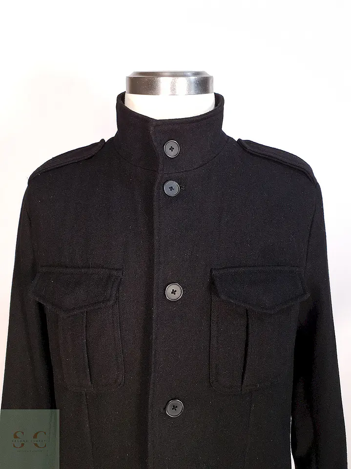 Abrigo Chaqueta Alfani Negro - Lana Talla L 4
