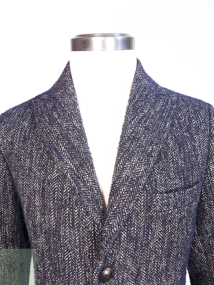 Abrigo Italiano Conbipel Azul Lana Talla M 5