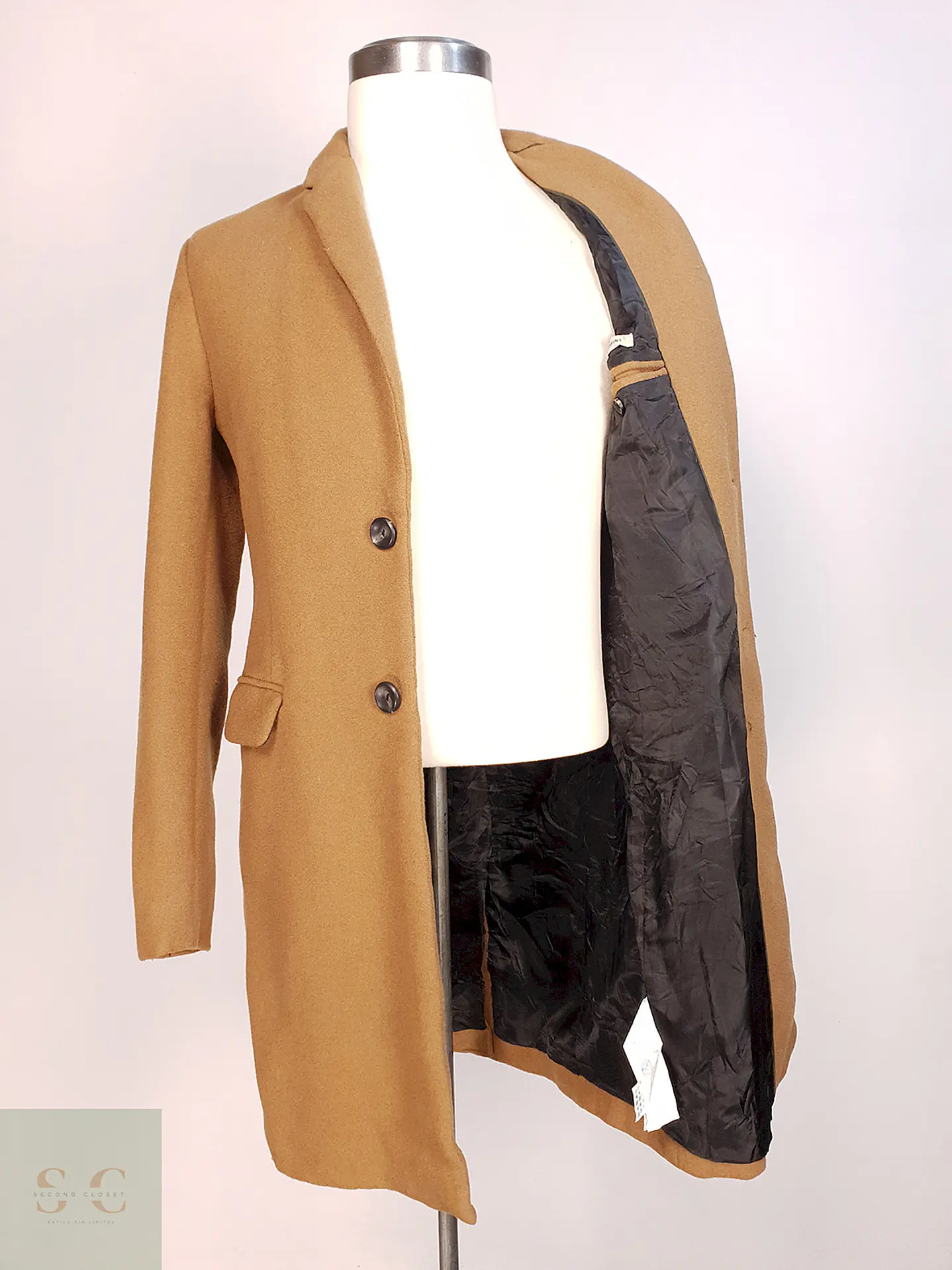 Abrigo Camel Pull and Bear Lana Talla S 3