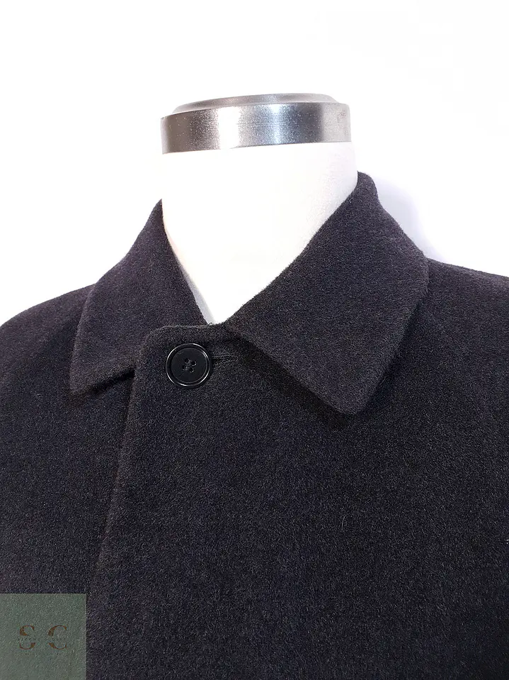 Abrigo Largo Plomo Black Watch Lana Cashmere Talla L 3