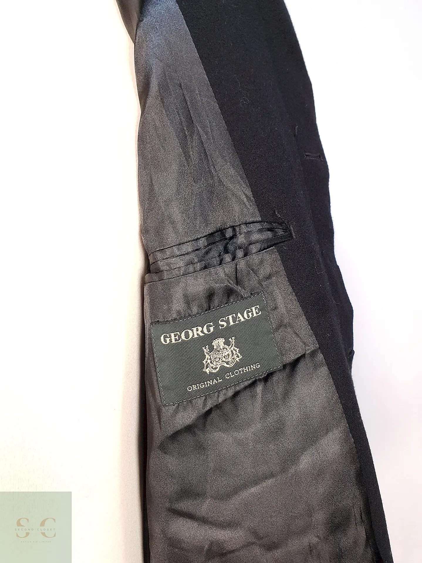 Abrigo Japonés Georg Stage Negro Lana Cashmere Talla ML 10