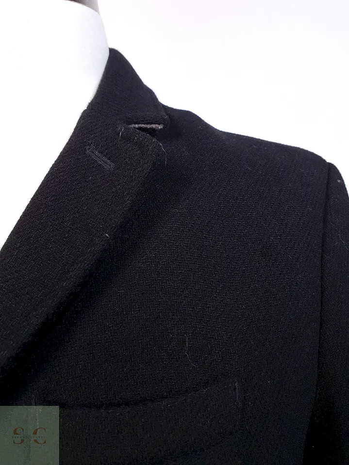 Abrigo Negro GAP Lana Italiano Lanificio Nello Gori - Talla S 3