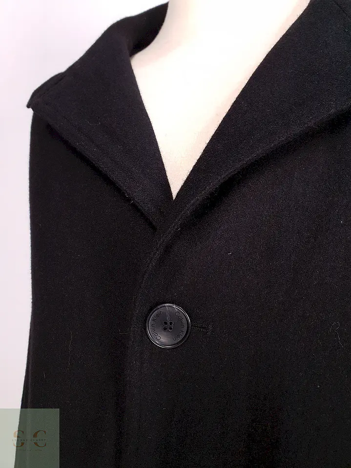 Abrigo Chaquetón Negro Calvin Klein 50% Lana Talla XXL 6