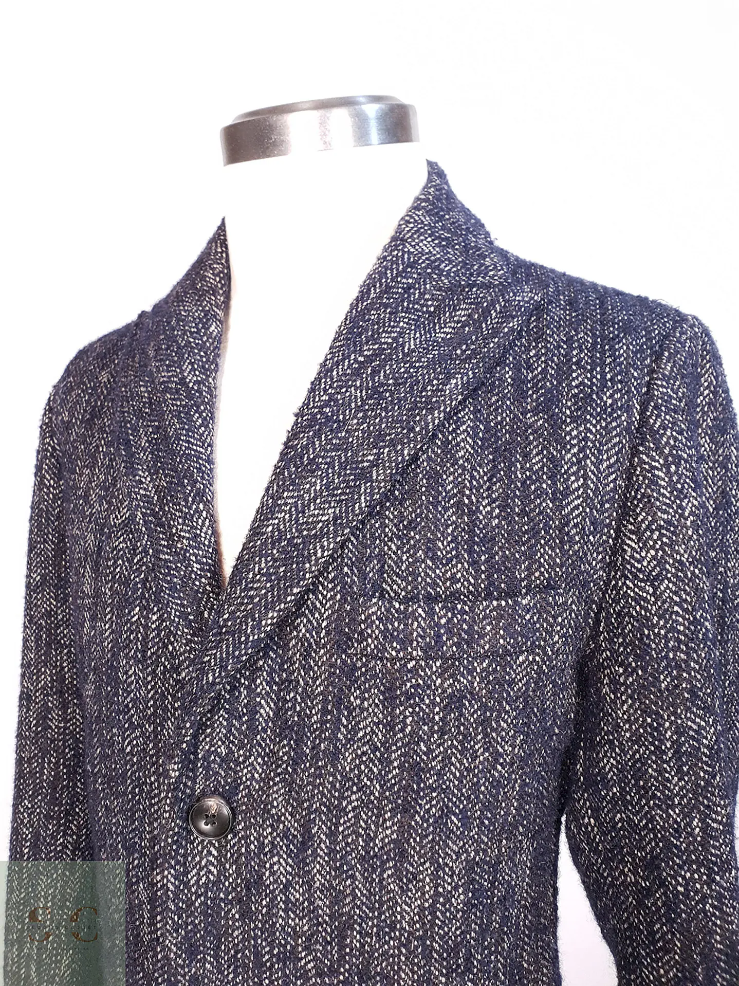Abrigo Italiano Conbipel Azul Lana Talla M 4