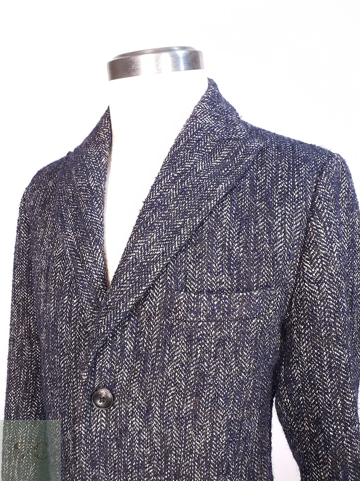 Abrigo Italiano Conbipel Azul Lana Talla M 4