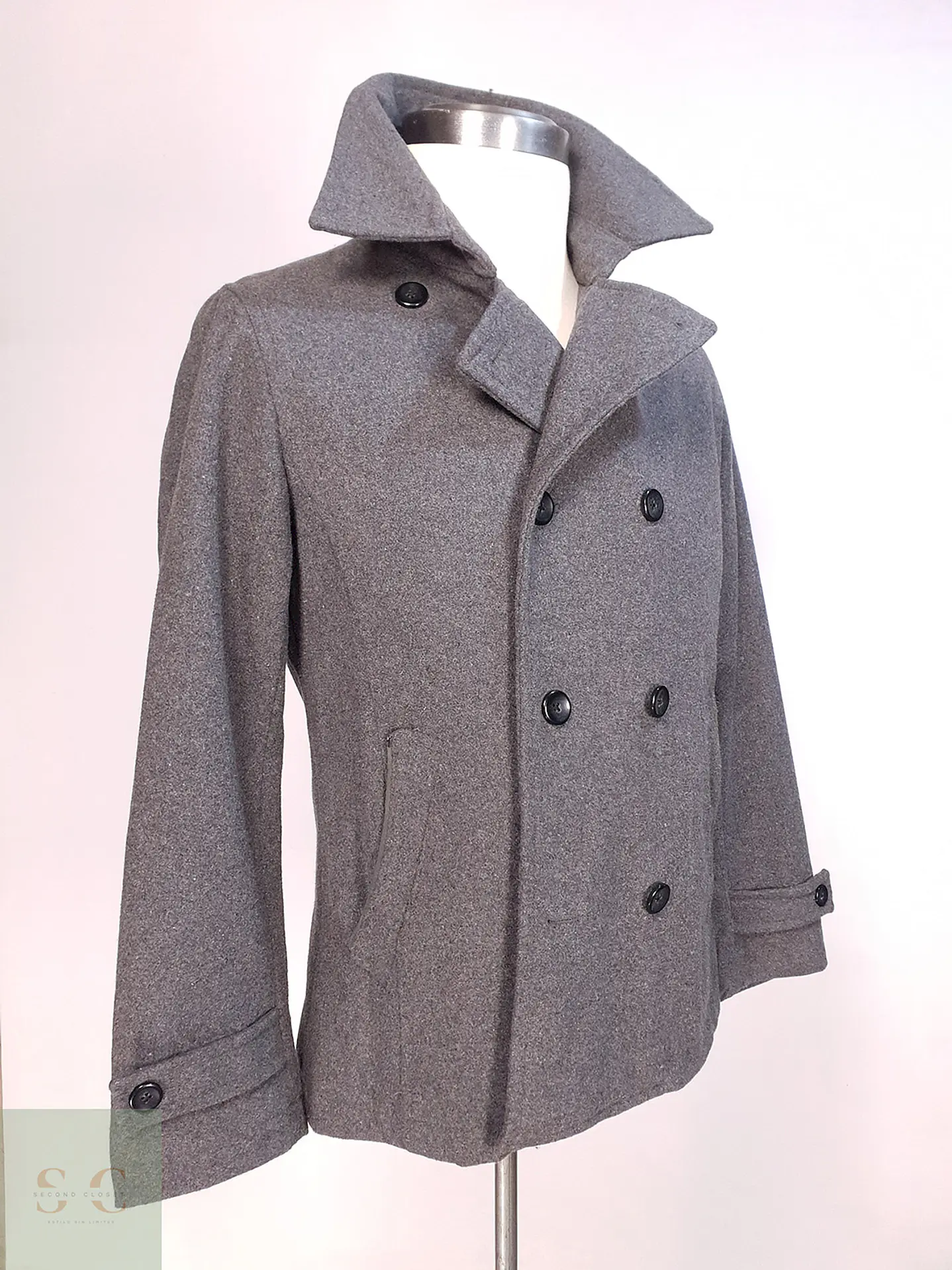 Abrigo Marinero Gris Japonés Louis Chavlon Talla XS 6