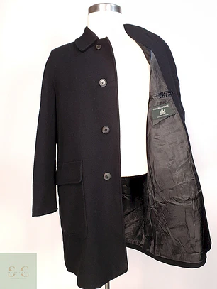 Abrigo Japonés Georg Stage Negro Lana Cashmere Talla ML