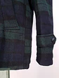 Abrigo Japonés GU Cuadrillé Verde azul Lana Talla S - Miniatura 7