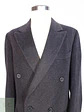 Abrigo Largo Cruzado Plomo Lana Cashmere Talla L - Miniatura 7