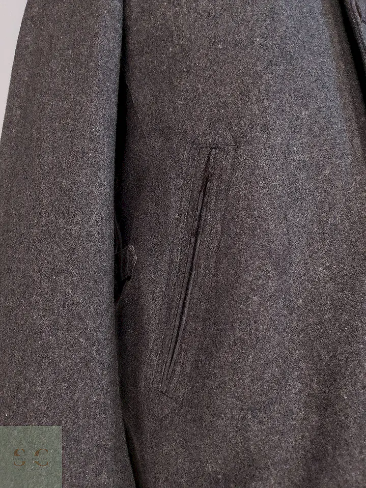 Abrigo Corto Gris Lana Cashmere Mens Melrose con Chaleco Talla SM 7