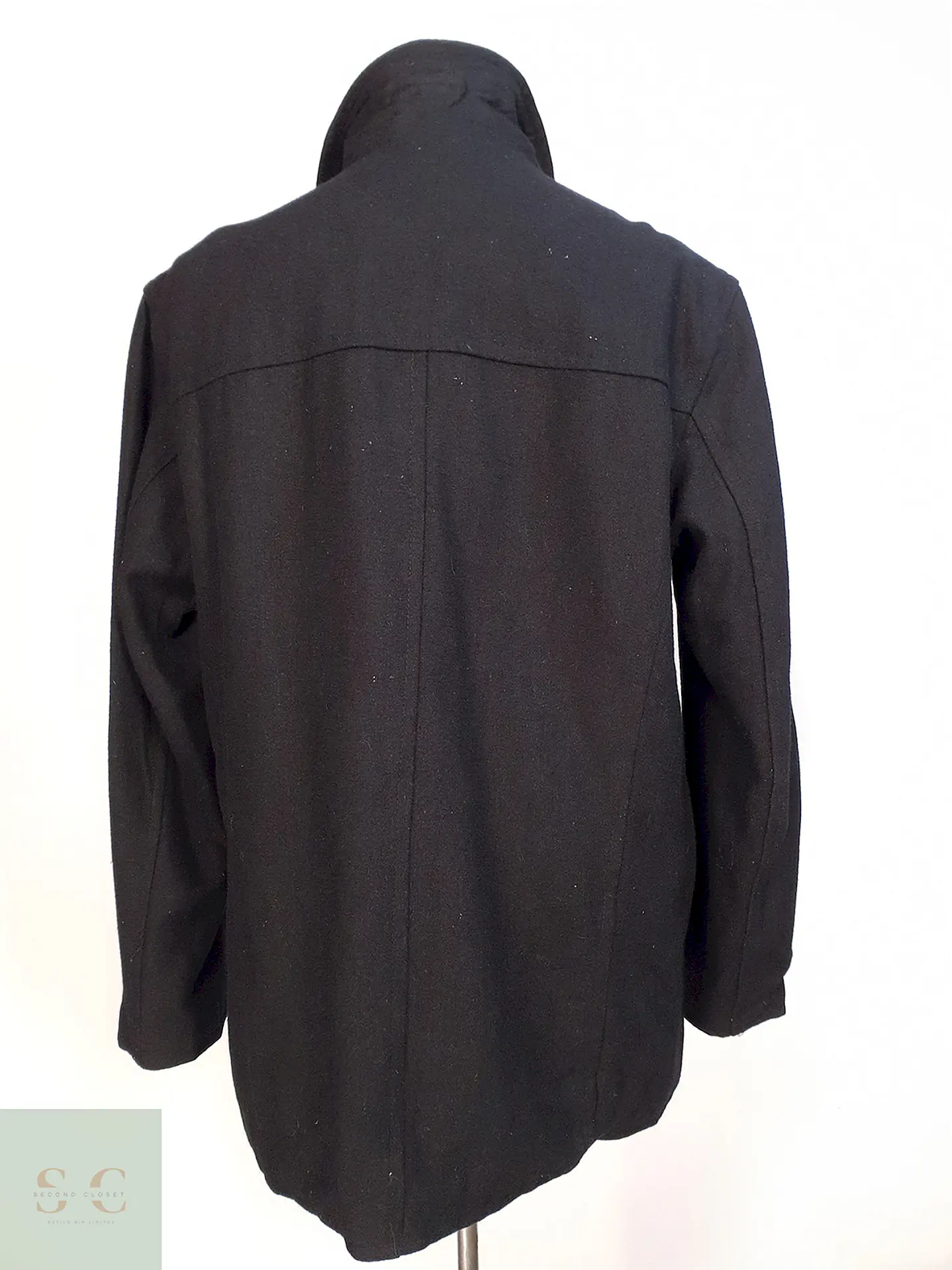 Abrigo Marinero Negro Chaps Lana Talla LXL 9